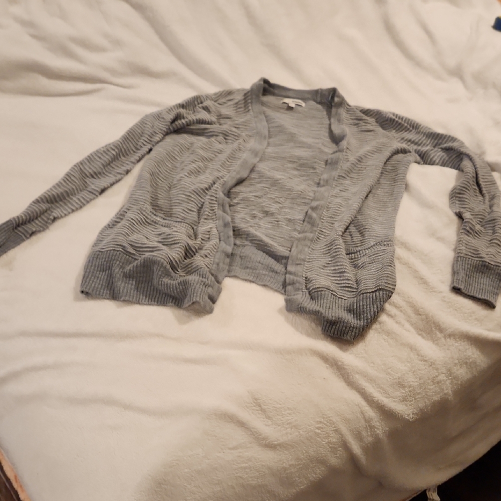 Sonoma Women's Light Gray Open-Front Cardigan